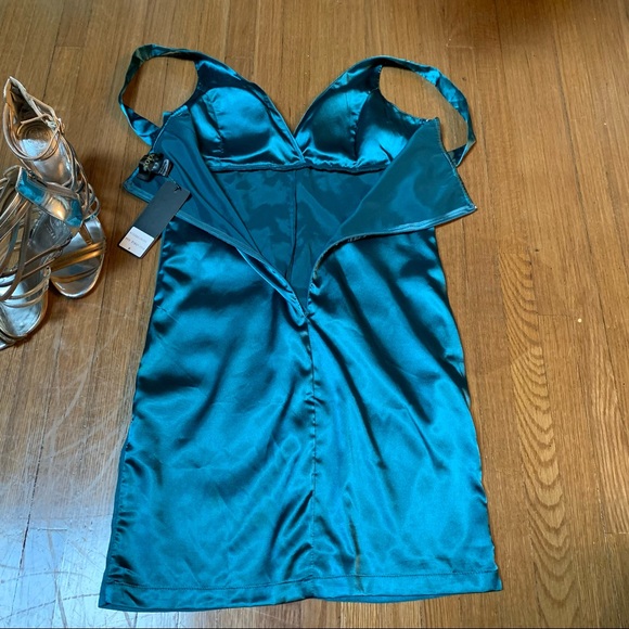 Rouched Sateen Cocktail Dress - Picture 3 of 6